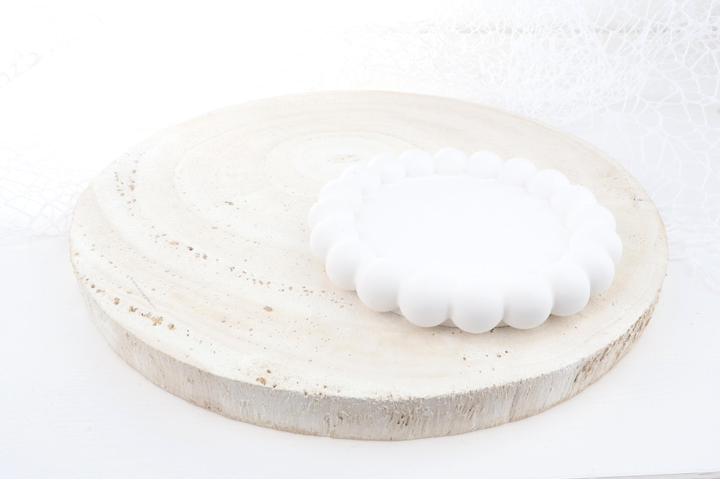Bubble Tablett - rund und/oder in oval erhältlich, aus Keramik, matt, versiegelt, 120/20 & 170/118/20 mm