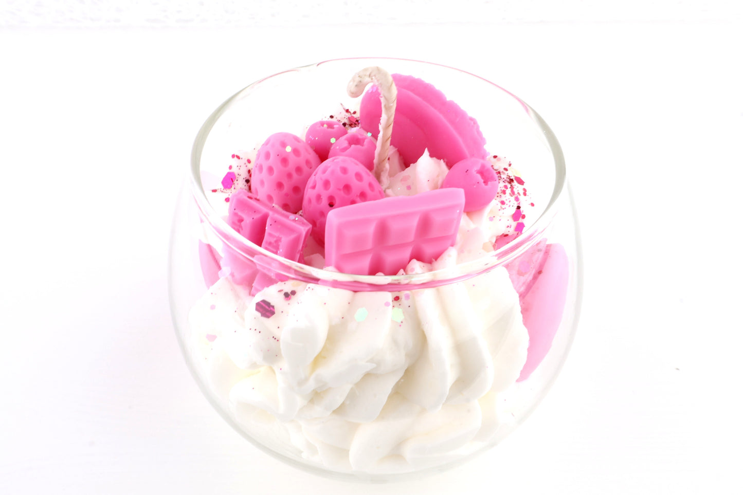 Macaron Sahne-Dessertkerze, aus 100% Bio-Sojawachs, vegan, 88/98 mm, 340g