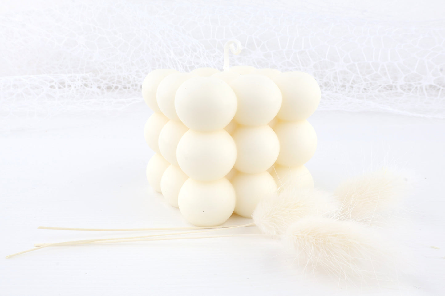 Bubble Kerze zeitlos schön - in zwei Größen aus, 100% Bio-Sojawachs, vegan, 35/40 & 60/65 mm