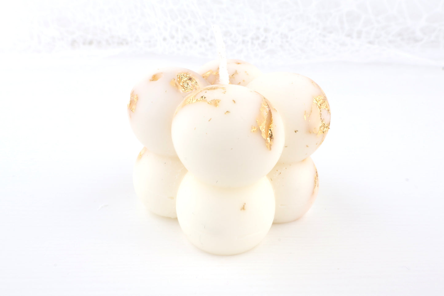Bubble Kerze zeitlos schön - in zwei Größen aus, 100% Bio-Sojawachs, vegan, 35/40 & 60/65 mm