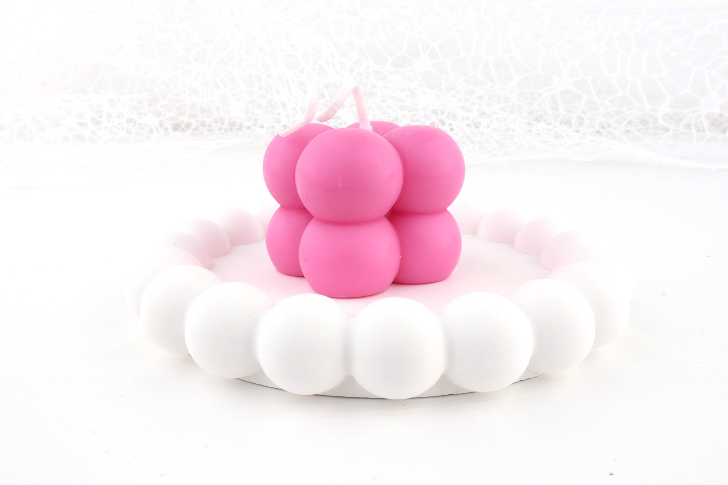 Bubble Kerze zeitlos schön - in zwei Größen aus, 100% Bio-Sojawachs, vegan, 35/40 & 60/65 mm