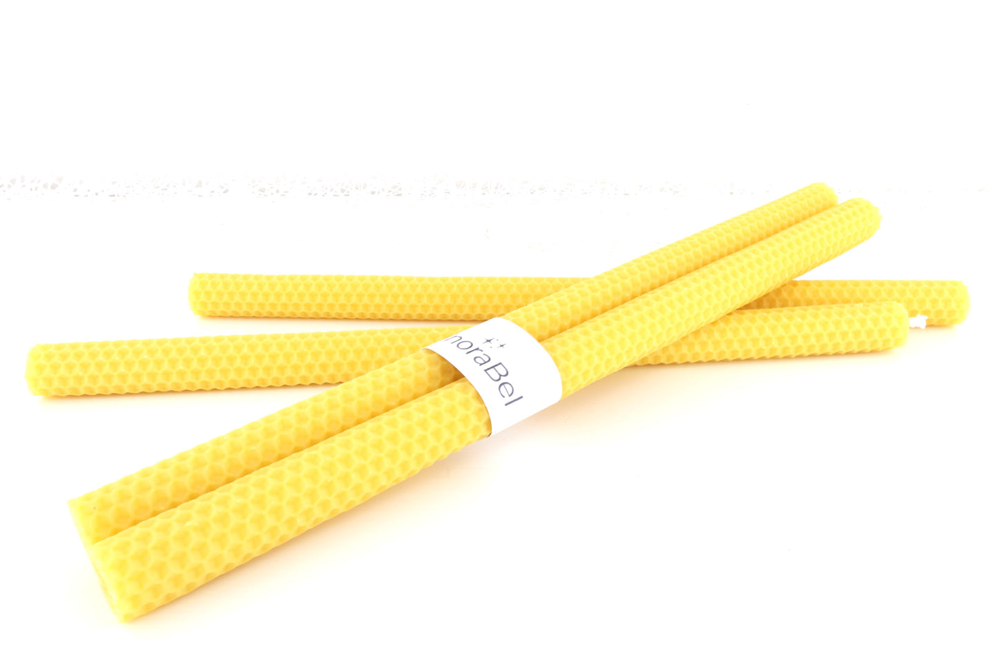 Waben-Stabkerze, 100% reines Bienenwachs, 345/20 mm