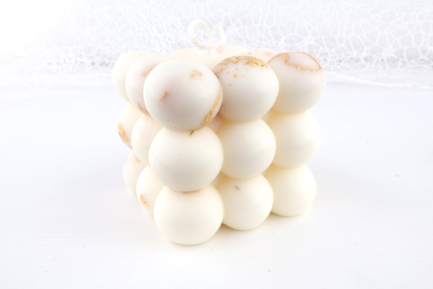 Bubble Kerze zeitlos schön - in zwei Größen aus, 100% Bio-Sojawachs, vegan, 35/40 & 60/65 mm
