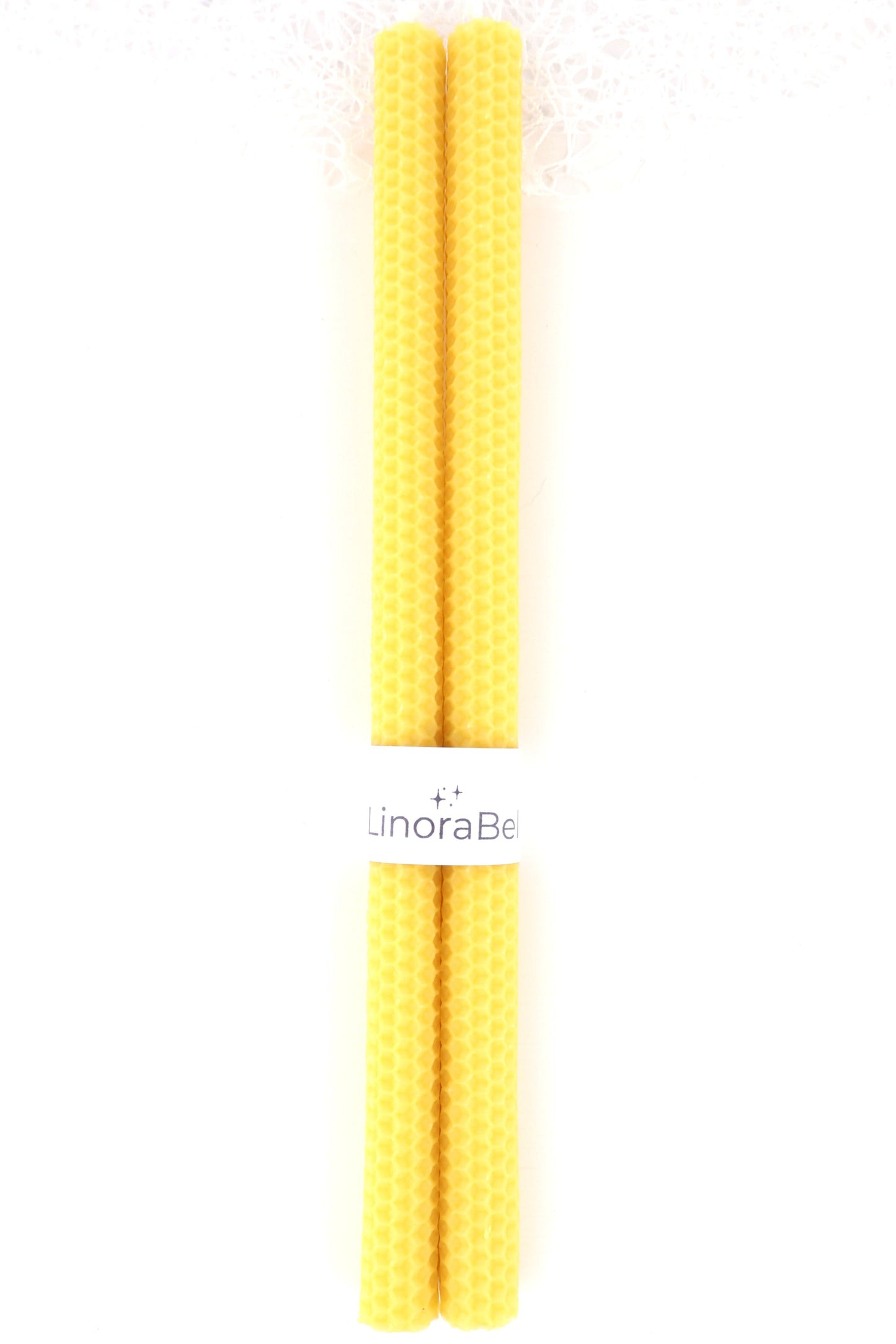 Waben-Stabkerze, 100% reines Bienenwachs, 345/20 mm